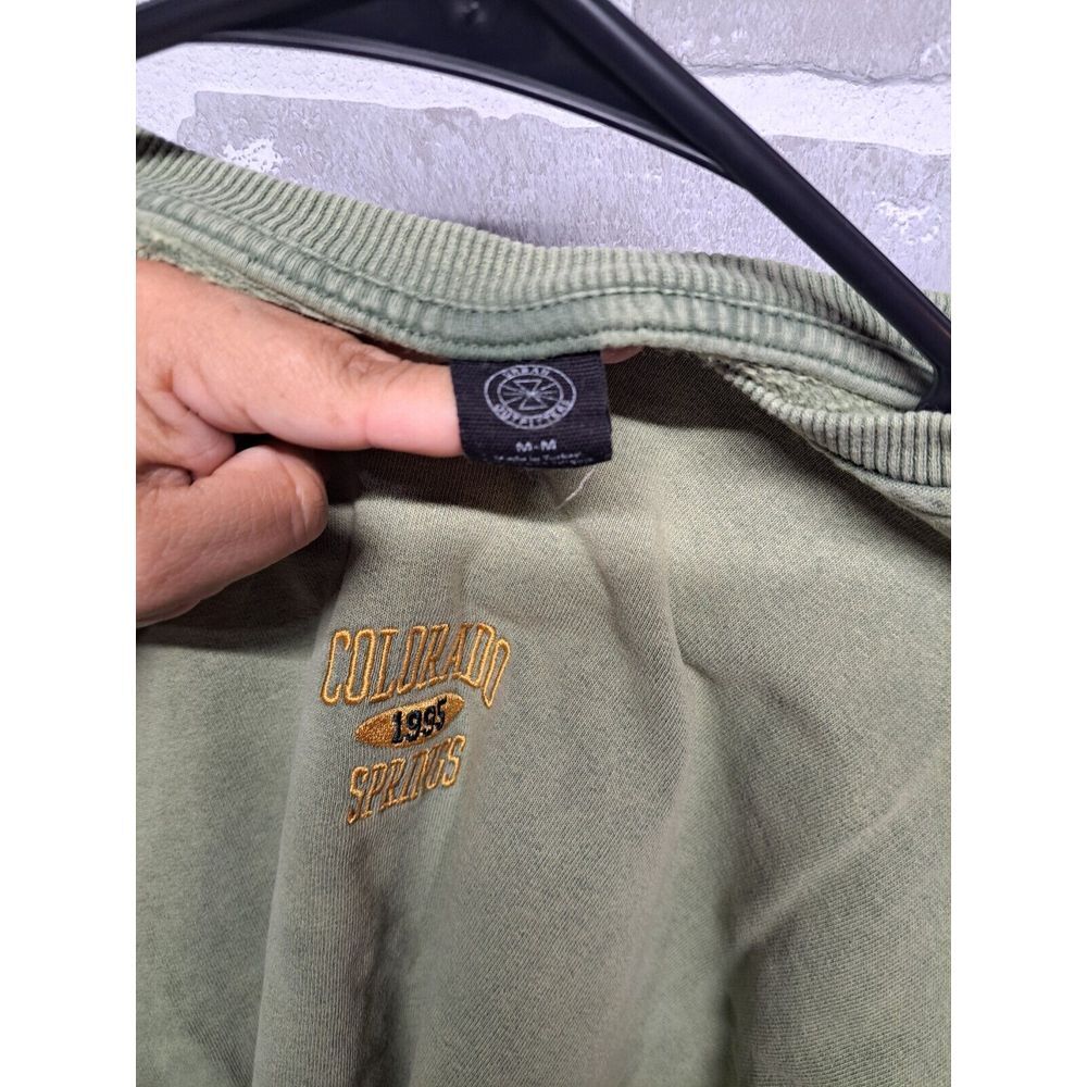 Urban Outftters Forest Green Logo Crew‎ Neck Unisex Sweatshirt Y2K Size Medium - Picture 4 of 10